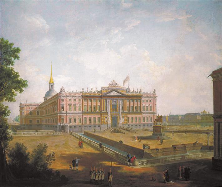 View of Saint Michael's Castle, c.1800 - Фёдор  Алексеев