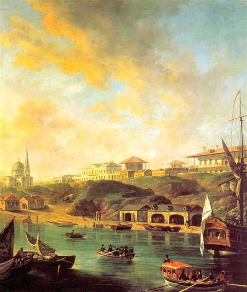 View of the town Mykolaiv, 1799 - Фёдор  Алексеев