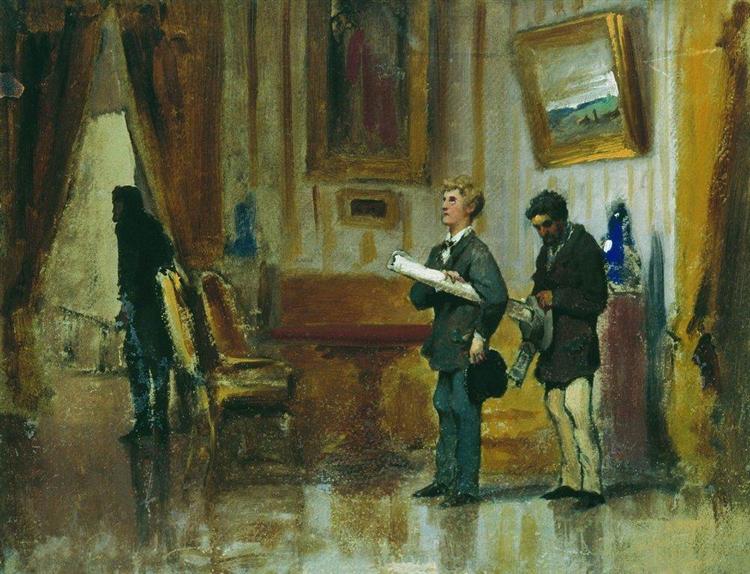 Painters in the hall of a rich man, 1876 - Фёдор Бронников
