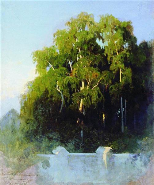 Birch Grove in the Evening, 1867 - 1869 - Федір Васільєв