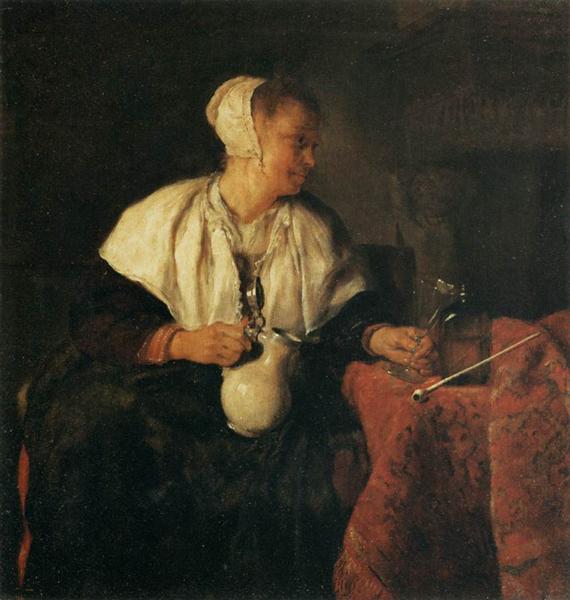 The Tippler (The Wine Drinker), 1655 - 1657 - Габриель Метсю
