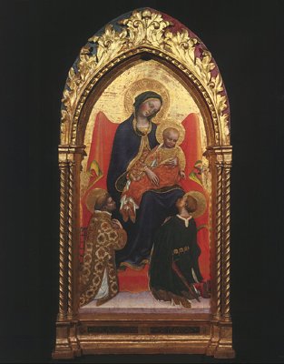 Gentile da Fabriano Madonna and Child, with Sts. Lawrence - 簡提列·德·菲布里阿諾