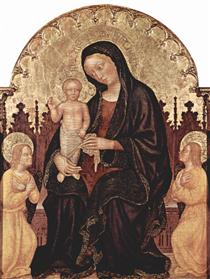 Madonna With Two Angels - Gentile da Fabriano