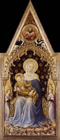 Quaratesi Altarpiece, Virgin and Child - Джентіле да Фабріано