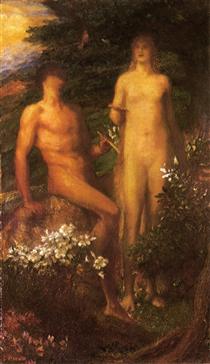 Adam and Eve before the Temptation - George Frederic Watts