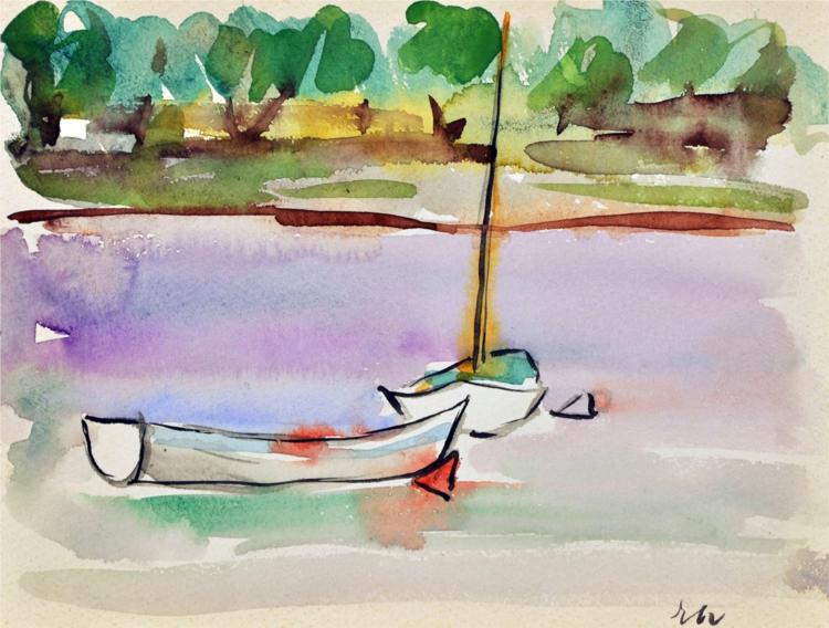 Boats on the Lake, 1962 - George Stefanescu
