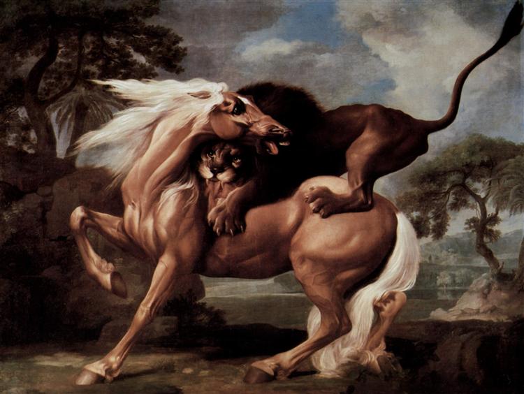 Horse Attacked by a Lion, c.1762 - George Stubbs