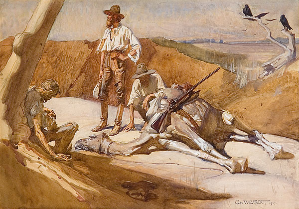 Burke and Wills on the Way to Mount Hopeless, 1907 - George Washington Lambert