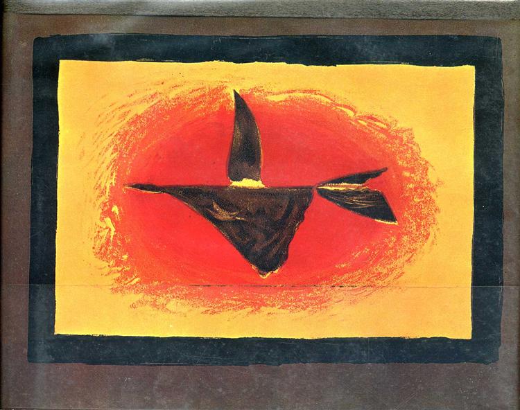 At Sunset, Bird XVI, 1958 - Georges Braque