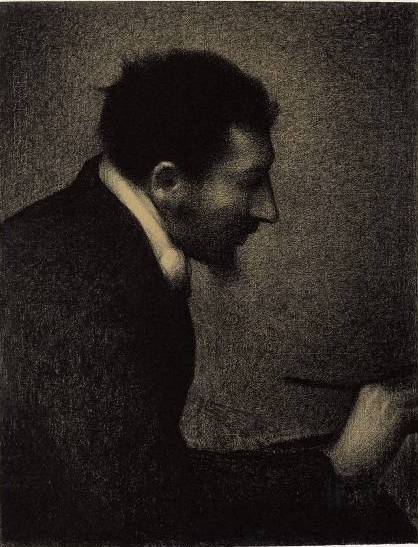 Portrait of Edmond-François Aman-Jean, 1883 - Жорж Сера