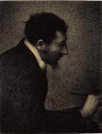 Portrait of Edmond-François Aman-Jean - Georges Seurat