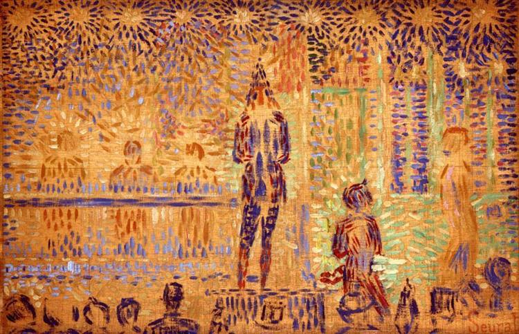 Study for 'Invitation to the Sideshow', 1888 - Georges Seurat