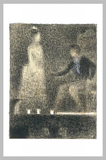The scene in the theater - Georges Pierre Seurat