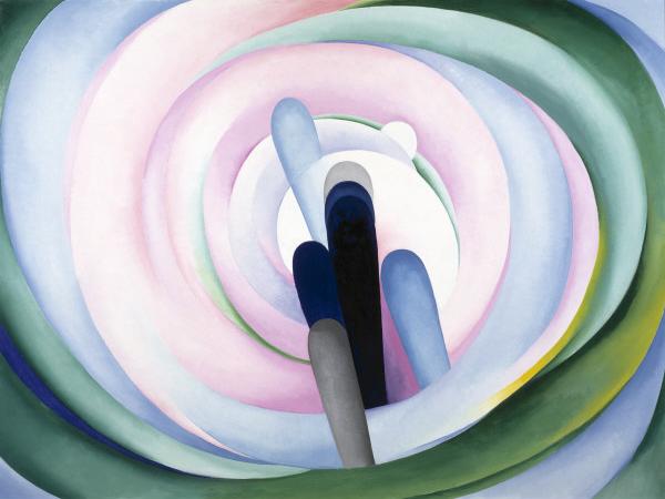 Grey Blue and Black, Pink Circle, 1929 - Джорджия О’Киф