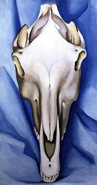 Horse's Skull on Blue, 1930 - 歐姬芙