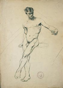 Study of a nude youth - Georgios Jakobides