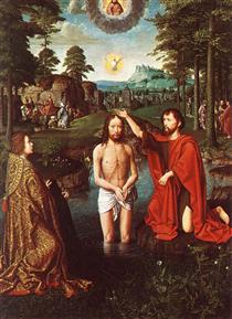 Tríptico del bautismo de Cristo - Gérard David