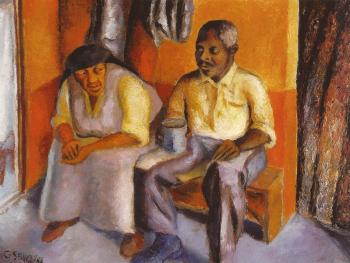 The artist’s mother and stepfather - Gerard Sekoto