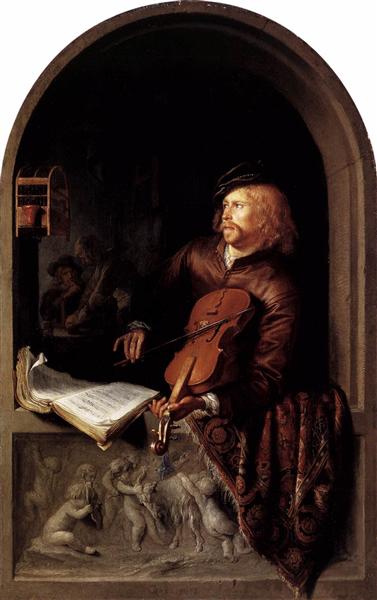 Violin player, 1653 - Gerrit Dou