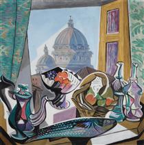 Still Life with the Dome of St. Peter's - Gino Severini