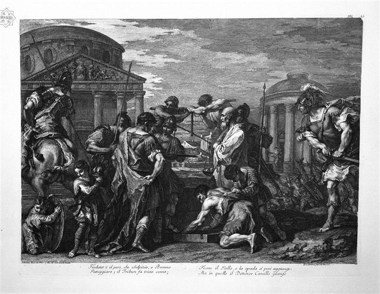 Brennus and Camillus - Giovanni Battista Piranesi