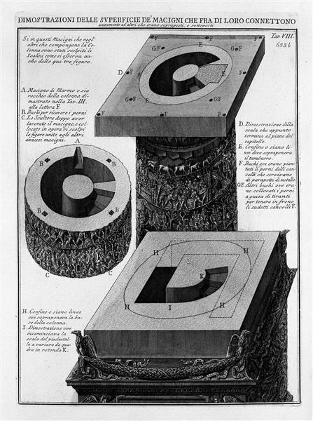 Demonstrations of the area of `boulders that connect to each other - Giovanni Battista Piranesi