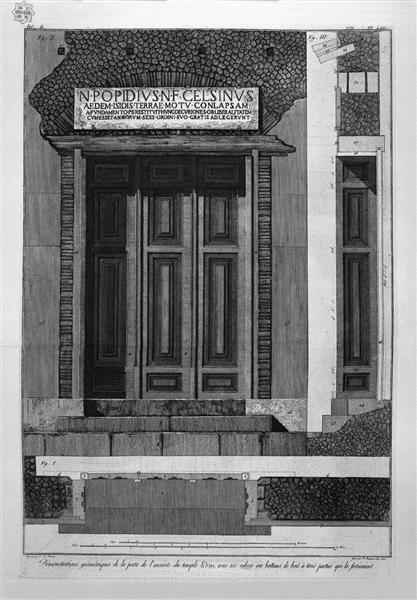Entrance to the courtyard of the Temple of Isis - Giovanni Battista Piranesi