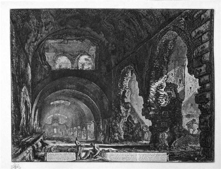 Interior view of the Villa of Maecenas - Giovanni Battista Piranesi