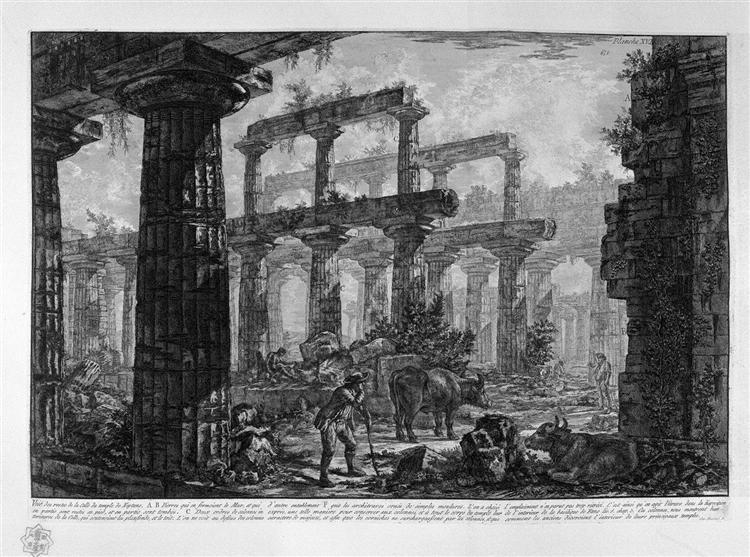 Remains of the Temple of the same cell - Giovanni Battista Piranesi