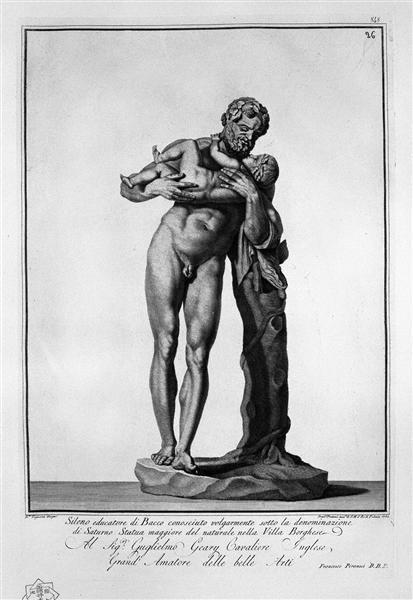 Silenus with Bacchus - Giovanni Battista Piranesi