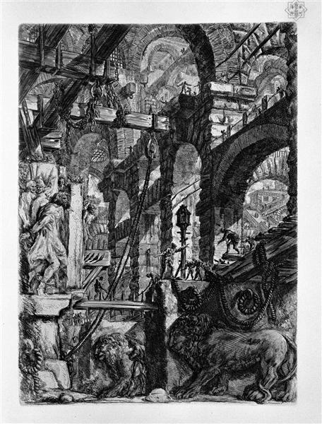 The Lion Bas-Reliefs - Giovanni Battista Piranesi