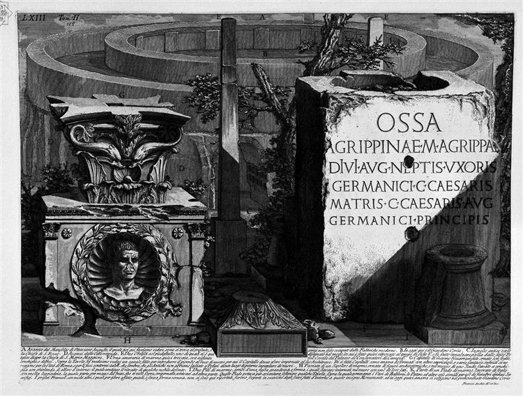 The Roman antiquities, t. 2, Plate LXIII. Remains of the Mausoleum of Augustus. - Giovanni Battista Piranesi
