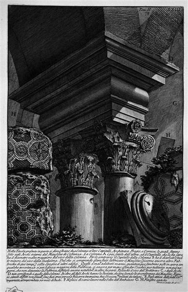 The Roman antiquities, t. 2, Plate XXIII. Remains of the great building burial added to the Mausoleum of Constance., 1756 - 皮拉奈奇