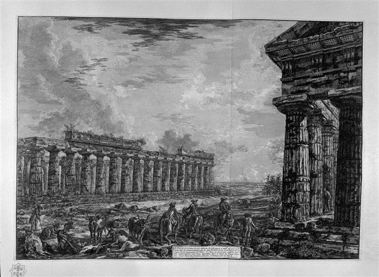 View of eighteen side columns - Джованни Баттиста Пиранези