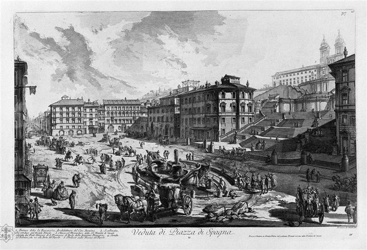 View of the Piazza del Popolo - Джованні Баттіста Піранезі