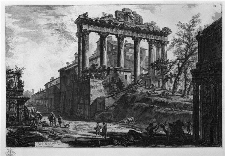 View of the Temple of Concord - Giovanni Battista Piranesi