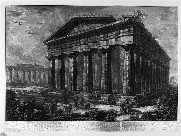 View of the Temple of Neptune - Giovanni Battista Piranesi