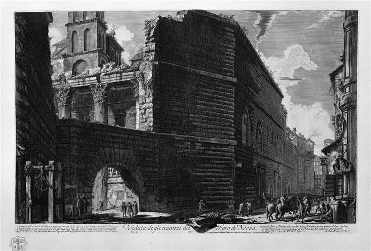 View the remains of the Forum of Nerva - Giovanni Battista Piranesi