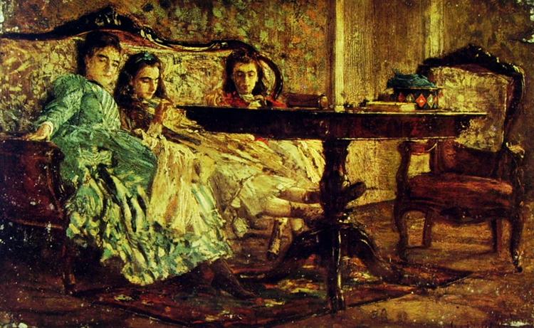 Portrait of the Laskaraki sisters, 1867 - Giovanni Boldini