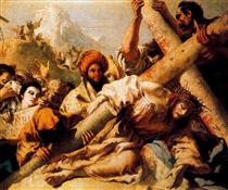 Christ's Fall on the way to Calvary - Giovanni Domenico Tiepolo