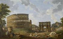 View of the Colosseum - Giovanni Paolo Pannini