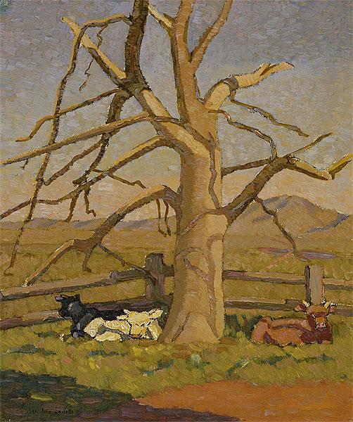 Sunny morning: Cows at Lanyon, 1916 - Grace Cossington Smith