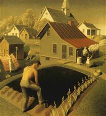 Spring In Town - Grant Wood