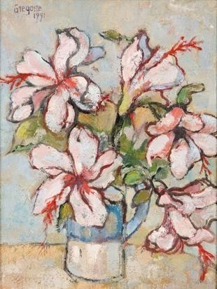 Still life with hibiscus, 1991 - Gregoire Boonzaier