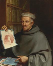 Portrait of Fra Bonaventura Bisi, Called 'Il Pittorino' - Guercino