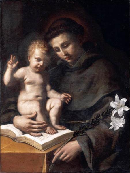 St Anthony of Padua with the Infant Christ, 1656 - Гверчіно