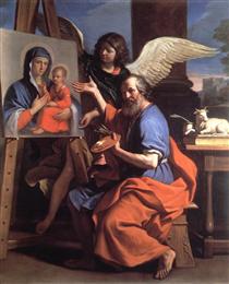 St Luke Displaying a Painting of the Virgin - Giovanni Francesco Barbieri