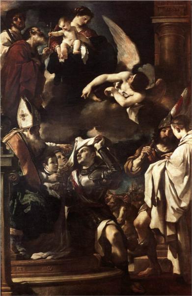 St William of Aquitaine Receiving the Cowl of St Bishop Felix, 1620 - Giovanni Francesco Barbieri