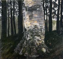 Birch in a Forest - Gustav Klimt
