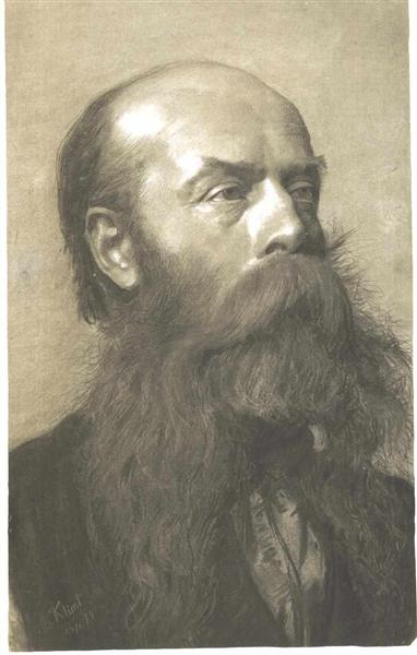 Portrait of a man with beard in three quarter profil, 1879 - Gustav Klimt